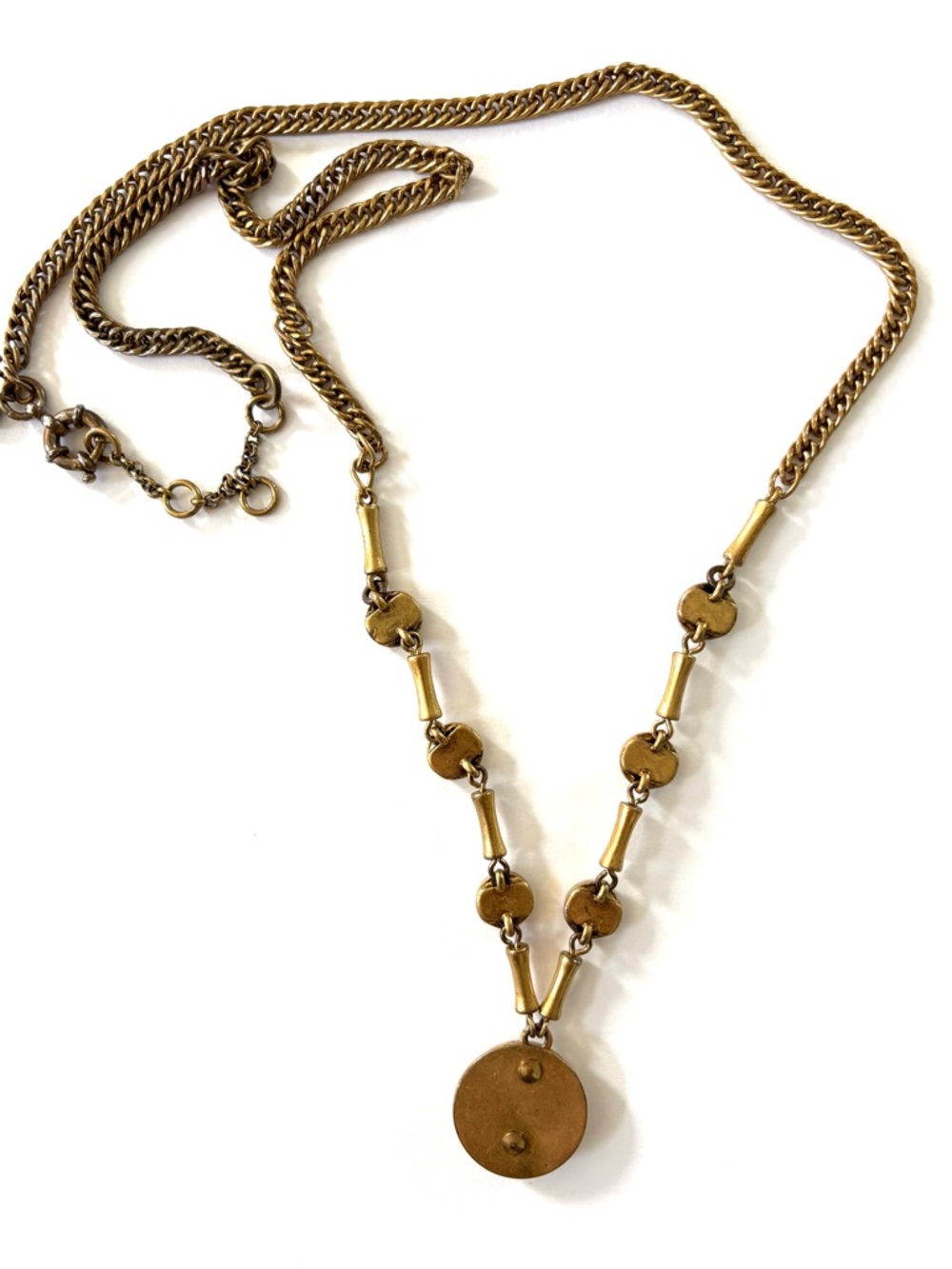J. Crew Two-tone Gold Long Pendant Necklace